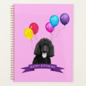 Poodle Dog Happy Birthday Geschenktasche Planer (Vorderseite)