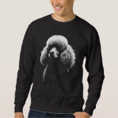 Poodle Dog Head Dark Art Black Sweatshirt (Vorderseite)
