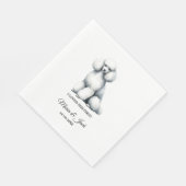 Poodle Dog I liebte ihre erste Hochzeit Napkins Serviette (Ecke)