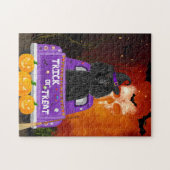 Poodle Dog im Halloween-Lkw Puzzle (Horizontal)