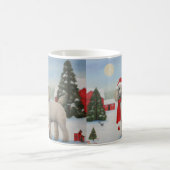 Poodle Dog in Schnee Weihnachten Kaffeetasse (Mittel)