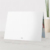 Poodle Dog in Schnee Weihnachten Karte (Rückseite)