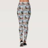 Poodle Dog in Schnee Weihnachten Leggings (Rückseite)