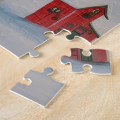 Poodle Dog in Schnee Weihnachten Puzzle (Seite)