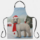 Poodle Dog in Schnee Weihnachten Schürze (Vorderseite)
