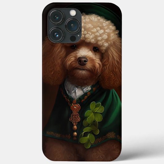 Poodle Dog in St. Patrick's Day Dress Case-Mate iPhone Hülle (Rückseite)