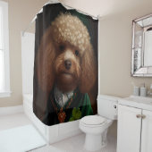 Poodle Dog in St. Patrick's Day Dress Duschvorhang (Beispiel)