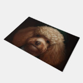 Poodle Dog in St. Patrick's Day Dress Fußmatte (Schrägansicht)