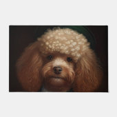 Poodle Dog in St. Patrick's Day Dress Fußmatte (Vorderseite)