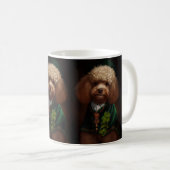 Poodle Dog in St. Patrick's Day Dress Kaffeetasse (VorderseiteRechts)