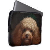 Poodle Dog in St. Patrick's Day Dress Laptopschutzhülle (Vorne Rechts)