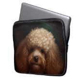 Poodle Dog in St. Patrick's Day Dress Laptopschutzhülle (Vorderseite Links)