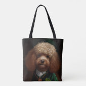 Poodle Dog in St. Patrick's Day Dress Tasche (Rückseite)