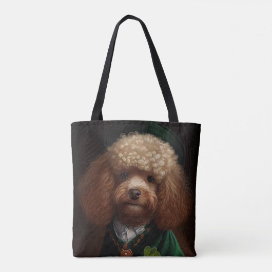 Poodle Dog in St. Patrick's Day Dress Tasche (Rückseite)