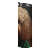 Poodle Dog in St. Patrick's Day Dress Thermosbecher (Nach rechts gedreht)