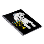 Poodle Dog Jewish Poodle Dog Menorah Hanukkah Paja Notizblock (Rechte Seite)