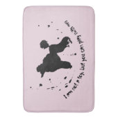 Poodle Dog Joke Abstrakt Ink Spritzer Funny Badematte (Vorderseite Vertikal)