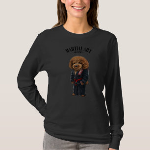 Poodle Dog Judo Karate Master in Black Judogi 1 T-Shirt