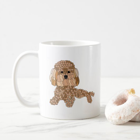 Poodle Dog  Kaffeetasse (Mit Donut)