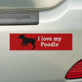 Poodle Dog Liebe Autoaufkleber (Auf Auto)