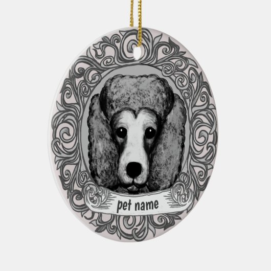 Poodle Dog Love Memory Ornament (Rechts)