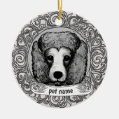 Poodle Dog Love Memory Ornament (Vorne)