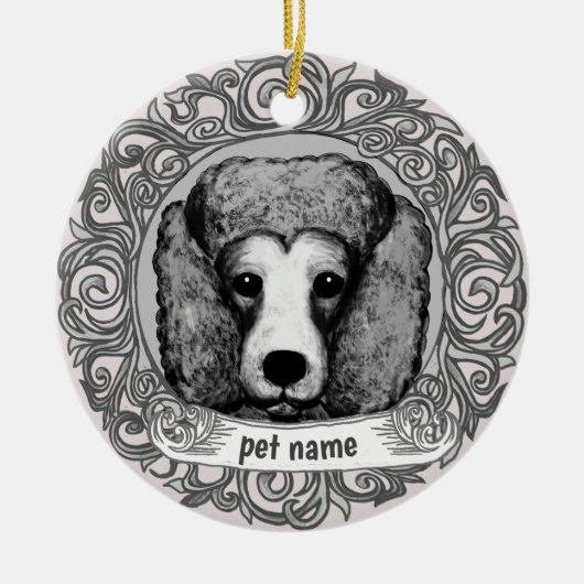 Poodle Dog Love Memory Ornament (Vorne)