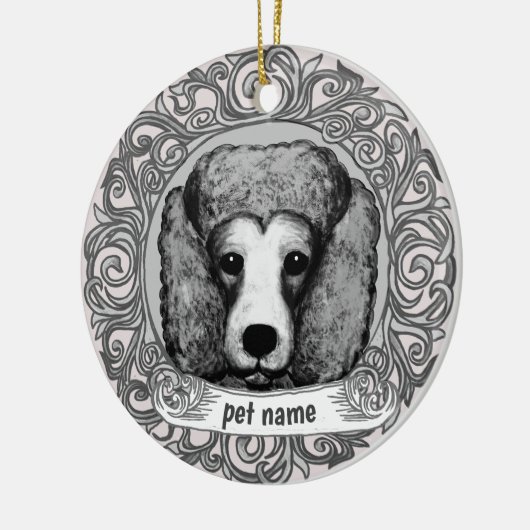 Poodle Dog Love Memory Ornament (Links)