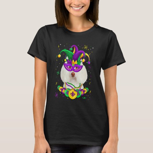 Poodle Dog Lover Mardi Gras Carnival Funny Mask Be T-Shirt (Vorderseite)