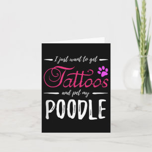 Poodle Dog Lover Tattoo Funny Dog Mama Geschenk Id Karte