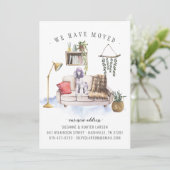 Poodle Dog Moving Ankündigung (Stehend Vorderseite)