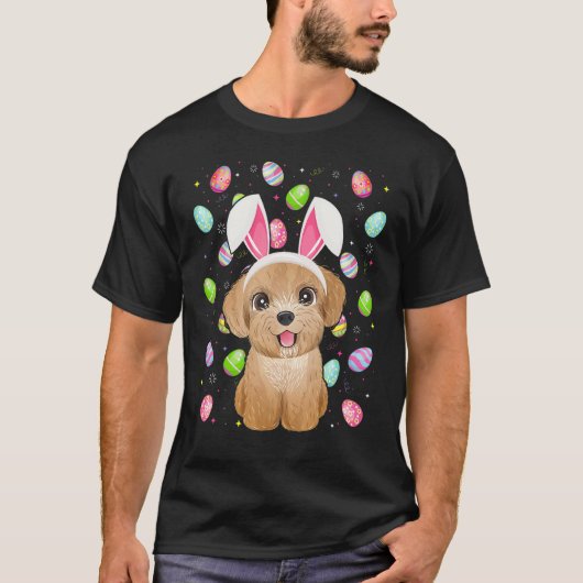 Poodle Dog Ostereier Funny Poodle Ostersonntag T-Shirt (Vorderseite)