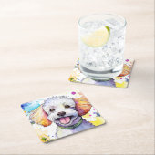 Poodle Dog Paper Untersetzer (Vor Ort)