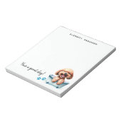 Poodle Dog Personalisiert Notizblock (Rotiert)