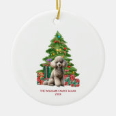 Poodle Dog Personalisiert Weihnachten Keramik Ornament (Vorne)