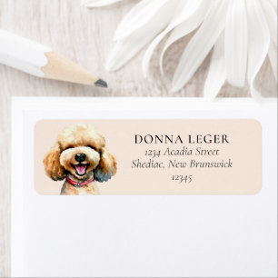 Poodle Dog Personalisierte Adresse