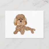 Poodle Dog Pet Grooming Visitenkarte (Vorderseite)