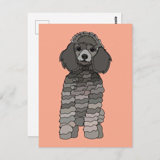 Poodle Dog Pet Postkarte (Vorne/Hinten)