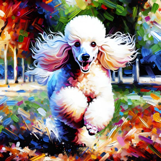 Poodle Dog Portrait Akryllische Kunst Print Dog Lo Puzzle