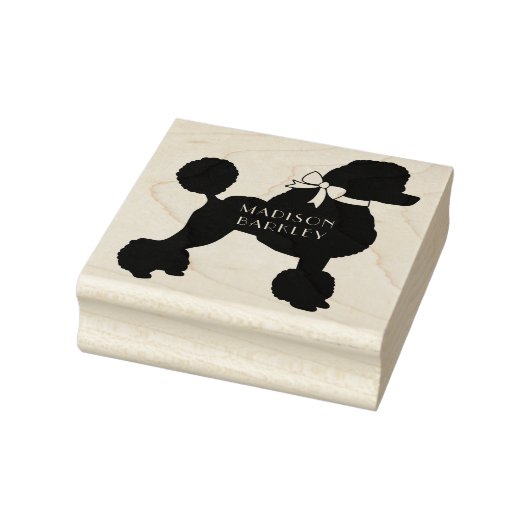 Poodle Dog Puppy French Gummistempel (Stempel)