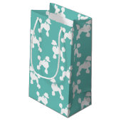 Poodle Dog Puppy French Kleine Geschenktüte (Rückseite Schrägansicht)