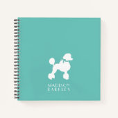 Poodle Dog Puppy French Notizblock (Vorderseite)