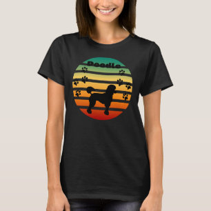 Poodle Dog Retro 70er Vintages Geschenk für Poodle T-Shirt