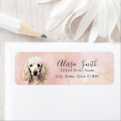 Poodle Dog Rücksendeadressen-Aufkleber (Insitu)