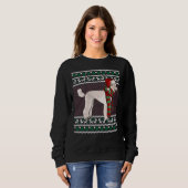 Poodle Dog Santa Ugly Weihnachten Sweatshirt (Vorne ganz)