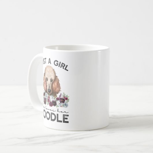 Poodle Dog Standard Poodle Nur ein Mädchen, das H Kaffeetasse (Vorderseite Links)