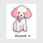 Poodle Dog Super Cute   Aufkleber (Blatt)