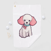 Poodle Dog Super Niedlich Golfhandtuch (Insitu)