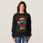 Poodle Dog Ugly Sweater Christmas Welpe Hund Lover Sweatshirt (Vorne ganz)