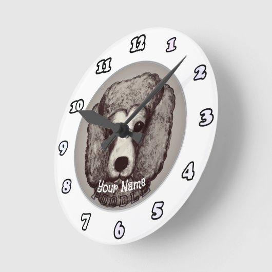 Poodle Dog Uhr (Winkel)